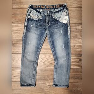 SOLD Rock Revival Betty Skinny Crop Denim Jean size 29
